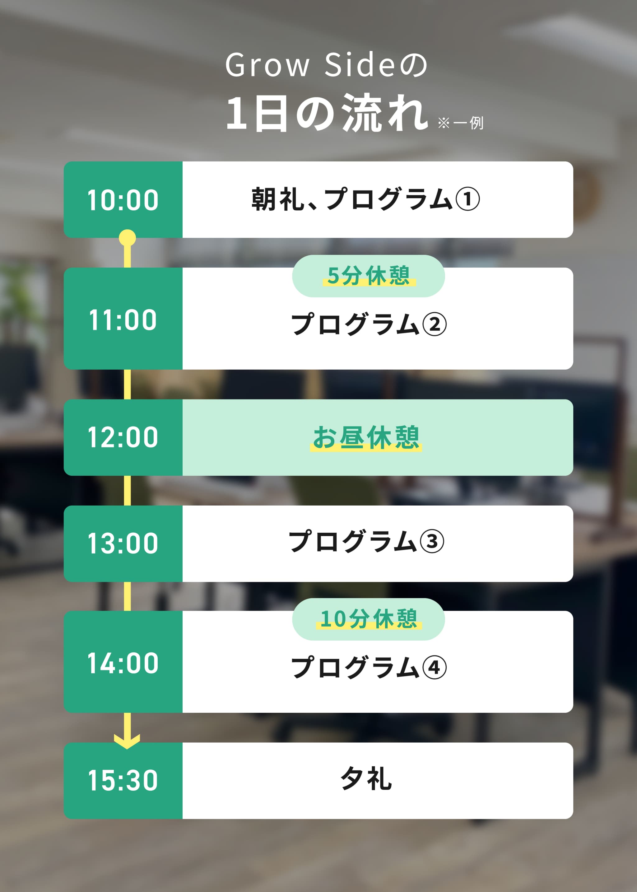 Glow Sideの一日の流れ